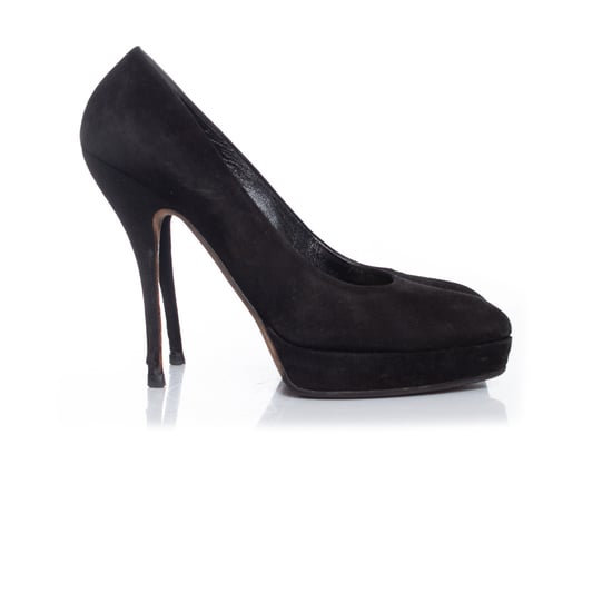 Gucci Plateau-Pumps aus schwarzem Wildleder - Image 5
