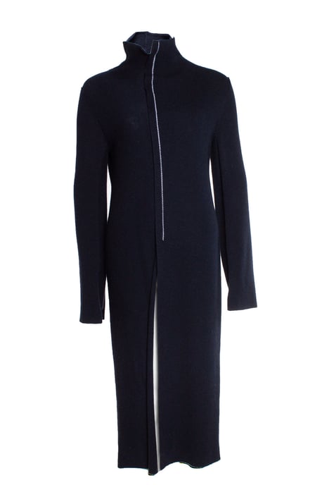 JIL SANDER Woll-Turtleneck-Kleid in Blau - Image 1