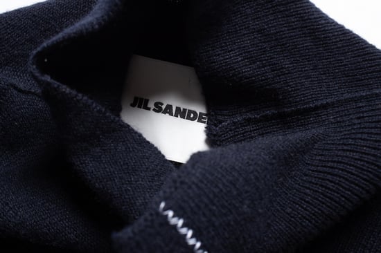 JIL SANDER Woll-Turtleneck-Kleid in Blau - Image 5