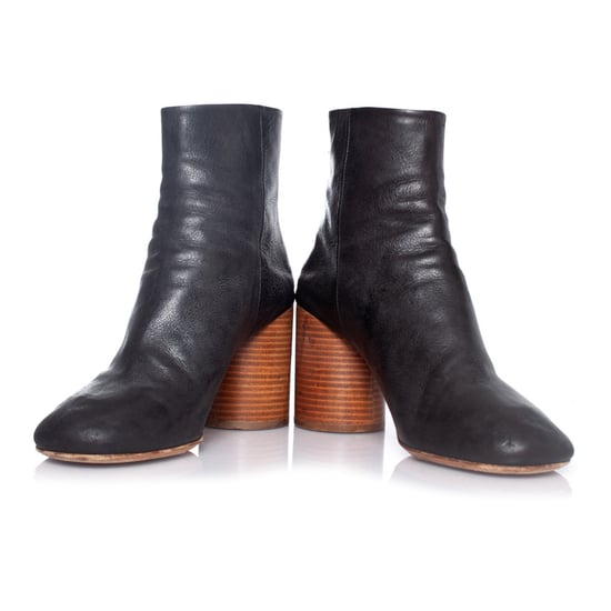 Schwarze Stiefeletten aus Leder von Maison Margiela mit runder Zehenpartie - Image 3