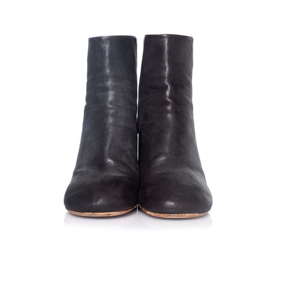Schwarze Stiefeletten aus Leder von Maison Margiela mit runder Zehenpartie - Image 4
