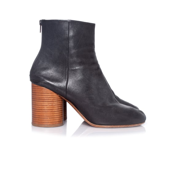 Schwarze Stiefeletten aus Leder von Maison Margiela mit runder Zehenpartie - Image 5