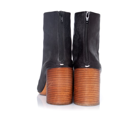 Schwarze Stiefeletten aus Leder von Maison Margiela mit runder Zehenpartie - Image 6