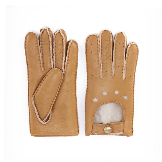 Motorradhandschuhe aus kastanienbraunem Leder - Image 3