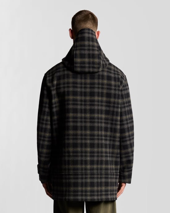 Lyle & Scott Modularer Tartan-Dufflecoat - Schwarz - Image 4