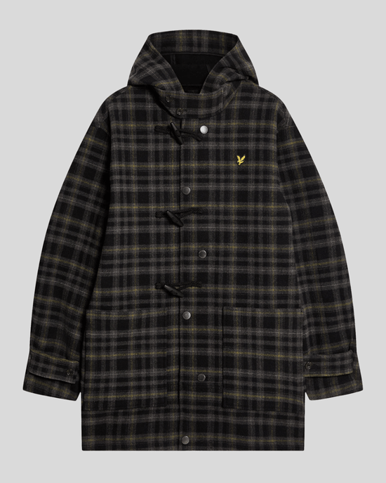 Lyle & Scott Modularer Tartan-Dufflecoat - Schwarz - Image 5