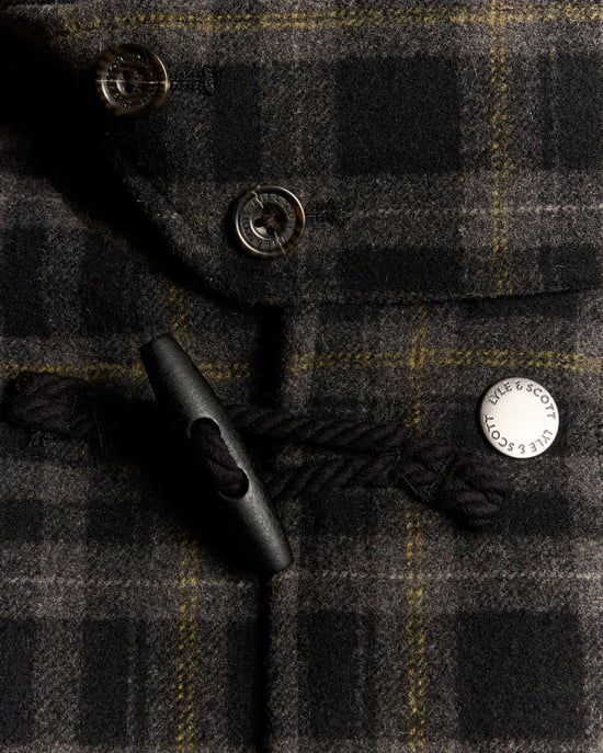 Lyle & Scott Modularer Tartan-Dufflecoat - Schwarz - Image 6