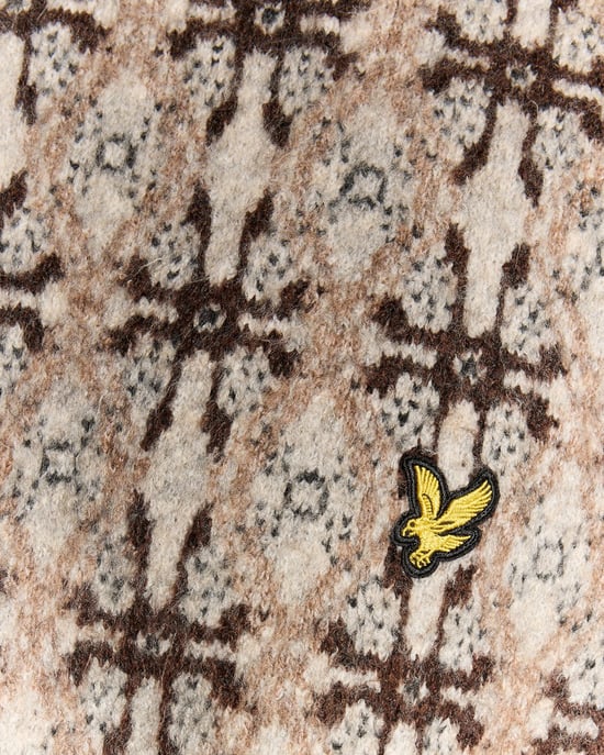 Lyle & Scott Strickpullover mit gebürsteter Intarsienstruktur – Grau - Image 6