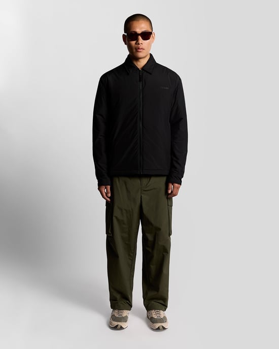 Lyle & Scott Steppjacke mit Kragen – Schwarz - Image 2