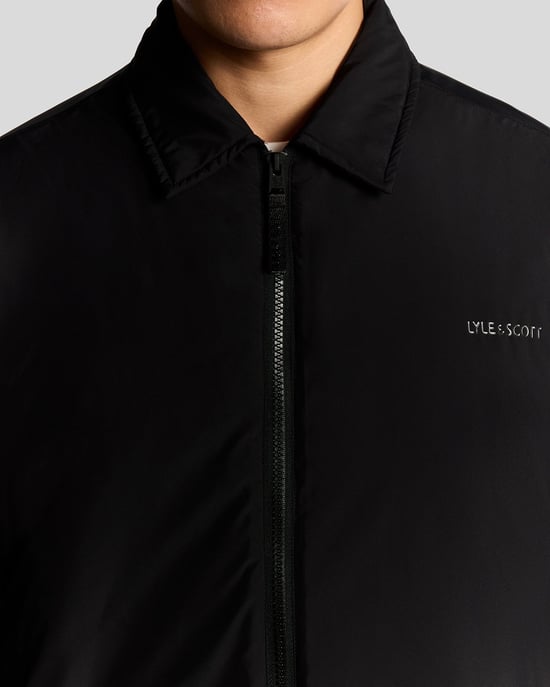 Lyle & Scott Steppjacke mit Kragen – Schwarz - Image 3
