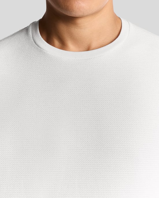 Jacquard Dobby Strick-T-Shirt - Image 3