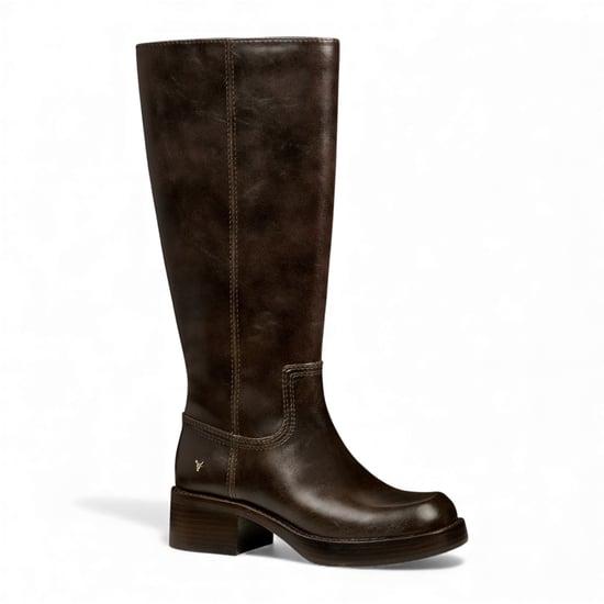 Windsorsmith Damen-Reitstiefel aus espressobraunem Kunstleder, kniehoch - Technik - Image 3