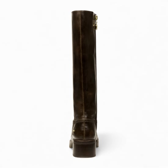 Windsorsmith Damen-Reitstiefel aus espressobraunem Kunstleder, kniehoch - Technik - Image 6