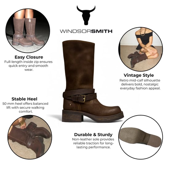 Windsorsmith Damen Brownie Wildleder-Westernreitstiefel, mittelhoch - Gotcha - Image 2