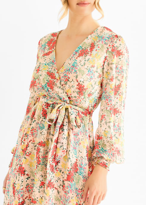Multi-Jacquard-Chiffon-Midikleid - Image 2