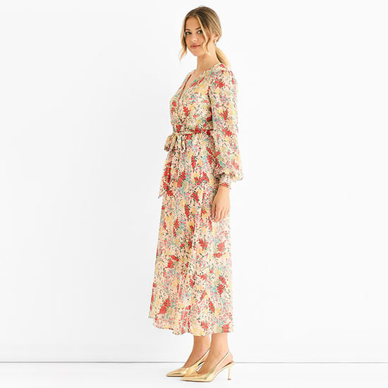Multi-Jacquard-Chiffon-Midikleid - Image 3