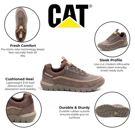 CAT Caterpillar Herren-Wanderschuhe aus braunem Leder - Versage Lo - Image 2