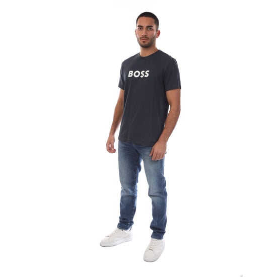 BOSS Orange Herren RN Center Logo T-Shirt 50491706 - Image 3