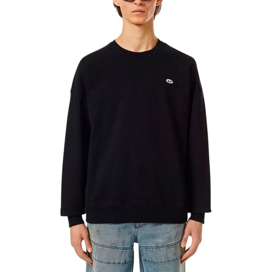 Diesel Sweatshirt Mit Kleinem Logo, Schwarz - Image 3