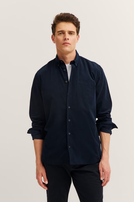 Bugatti Herren Cordhemd im Modern Fit mit Button-Down-Kragen - Image 1