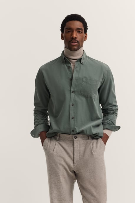 Bugatti Herren Cordhemd im Modern Fit mit Button-Down-Kragen - Image 1