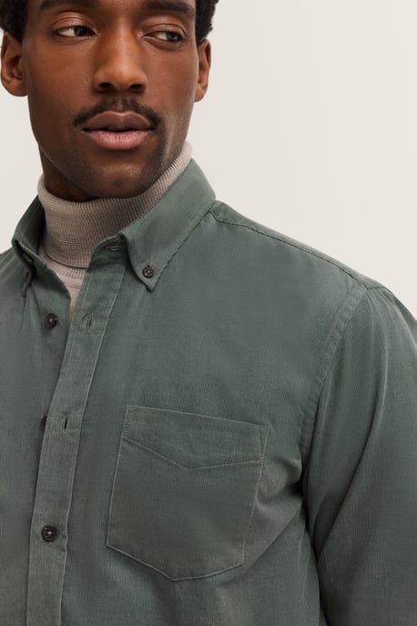 Bugatti Herren Cordhemd im Modern Fit mit Button-Down-Kragen - Image 4
