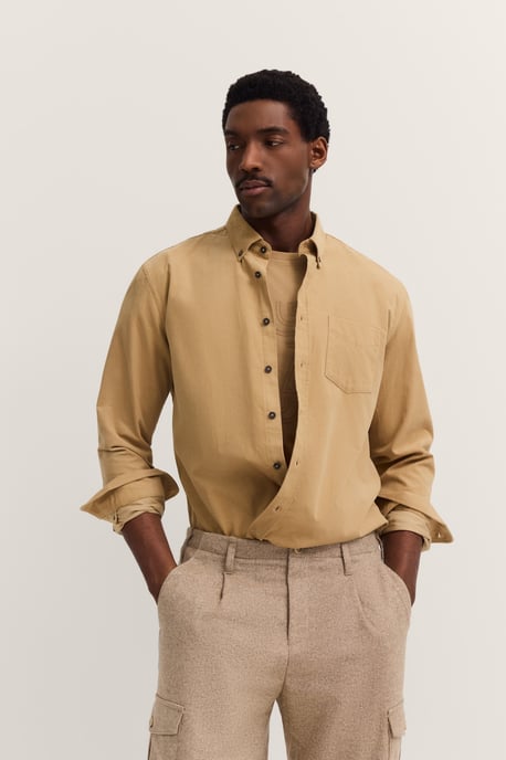 Bugatti Herren Cordhemd im Modern Fit mit Button-Down-Kragen - Image 1