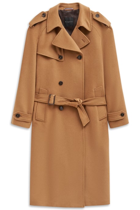 Bugatti Herren Trenchcoat zweireihig mit Gürtel, Woll-Kaschmir-Mix - Image 3