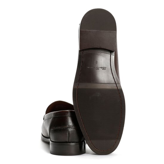 Ben Sherman Hester Leder Herren Braune Slipper - Image 4