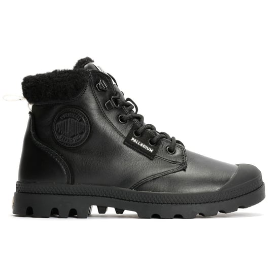 Palladium Pampa HI Snow Warm Leder Damen Schwarze Stiefel - Image 5