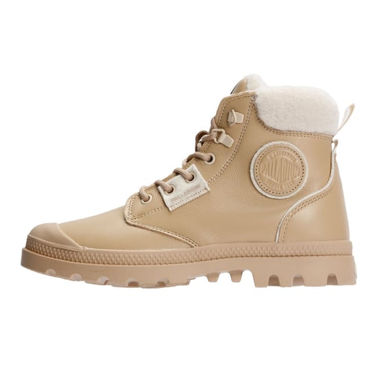 Palladium Pampa HI Snow Warm Leder Damen Beigefarbene Stiefel - Image 6