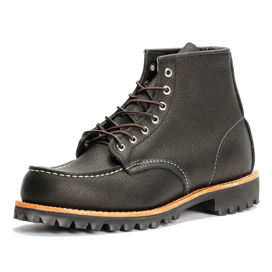 Red Wing Roughneck 6" Moc Toe Leder Herren Schwarze Stiefel - Image 3