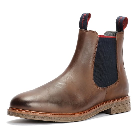 Ben Sherman Walker Chelsea Leder Herren Braune Stiefel - Image 3