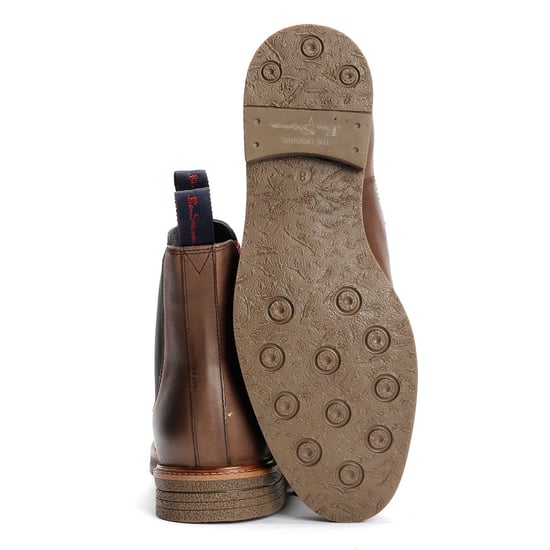 Ben Sherman Walker Chelsea Leder Herren Braune Stiefel - Image 4