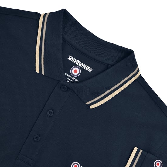 Lambretta - Poloshirt für Herren, Groß und Hoch (Dunkel-Marineblau) - Image 3