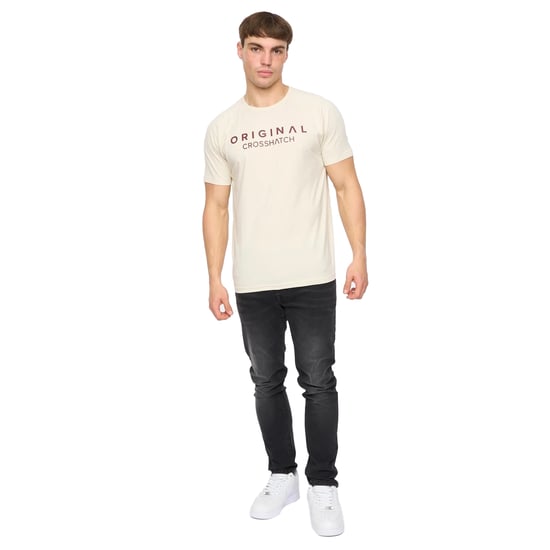 Crosshatch - "Chantlars" T-Shirt für Herren (Naturweiß) - Image 3