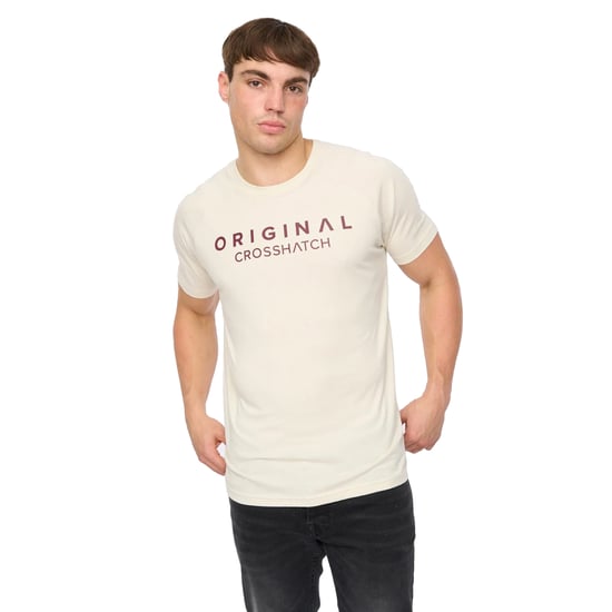 Crosshatch - "Chantlars" T-Shirt für Herren (Naturweiß) - Image 4