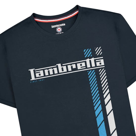 Lambretta - T-Shirt für Herren, Groß und Hoch (Marine/Weiß/Blau) - Image 3