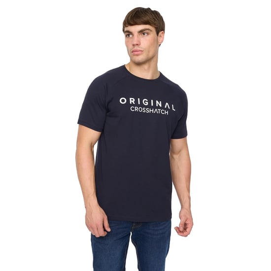 Crosshatch - "Chantlars" T-Shirt für Herren (Marine) - Image 1