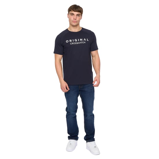 Crosshatch - "Chantlars" T-Shirt für Herren (Marine) - Image 3