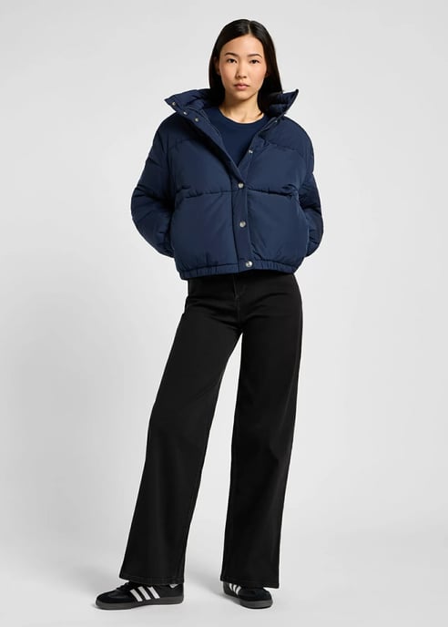 Lee - Kurze lässige Steppjacke - Indigo - Image 3