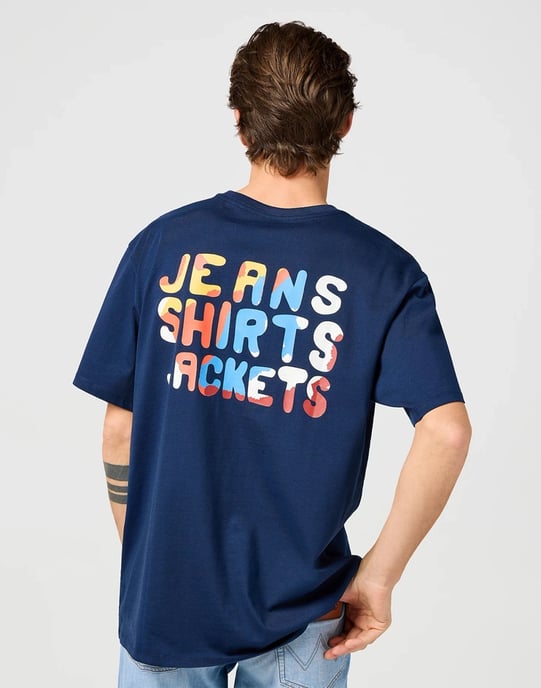 Wrangler - T-Shirt mit großem Aufdruck - Marineblau - Image 2