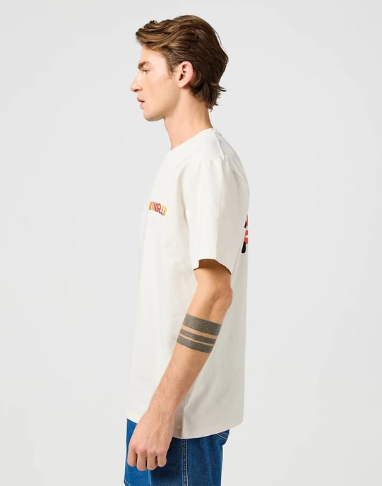 Wrangler - T-Shirt mit großem Aufdruck - Weiß - Image 3