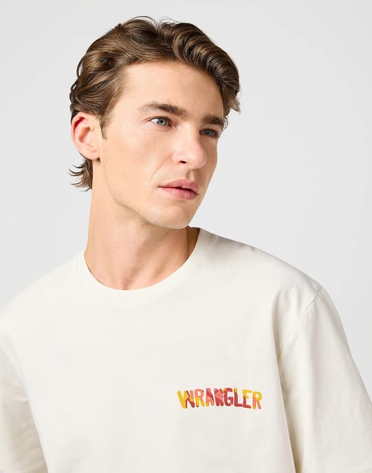 Wrangler - T-Shirt mit großem Aufdruck - Weiß - Image 4