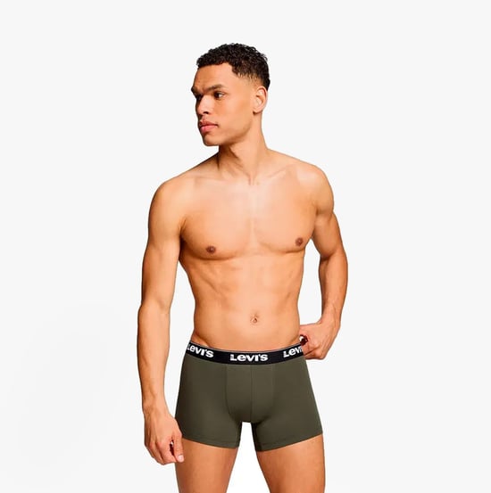 Levi's Wiederholungslogo Herren 3er Pack Shorts Khaki Kombi - Image 3