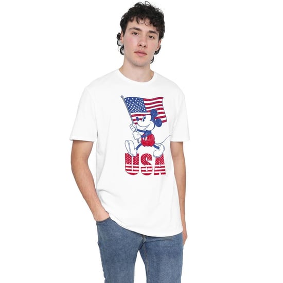 Disney - "USA" T-Shirt für Herren (Weiß) - Image 4