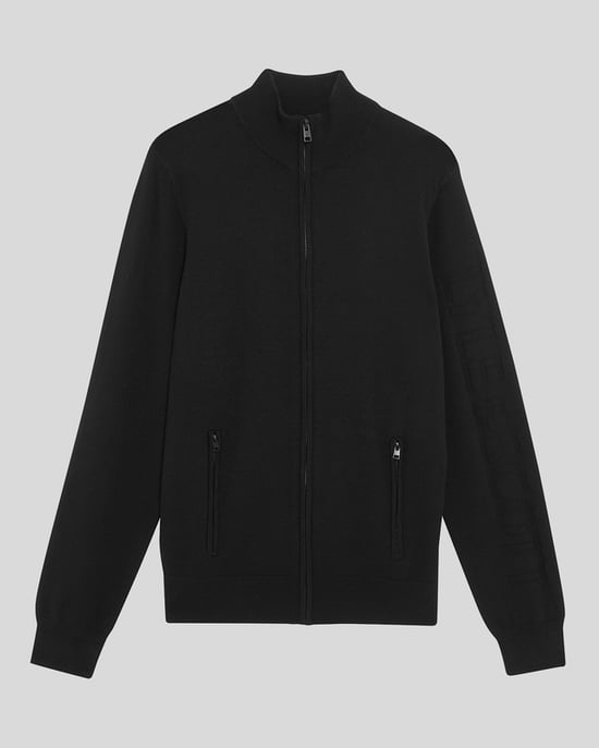 Lyle & Scott Strick-Trainingsjacke mit Mesh-Logo – Weiß - Image 5