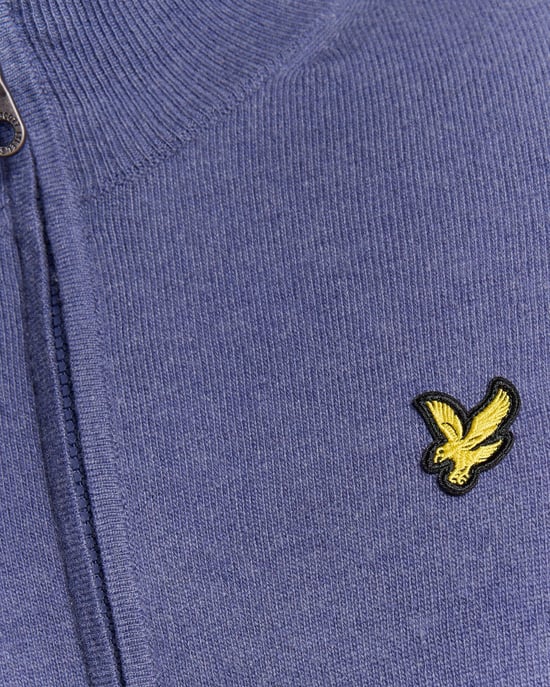 Lyle & Scott Strickjacke mit Reißverschluss aus Lammwollmischung – Grau - Image 6