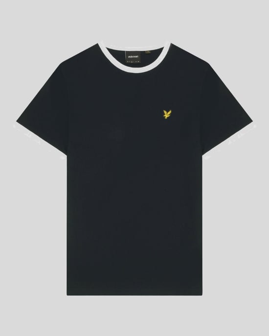 Lyle & Scott Ringer-Baumwoll-T-Shirt mit Rundhalsausschnitt – Marineblau - Image 5
