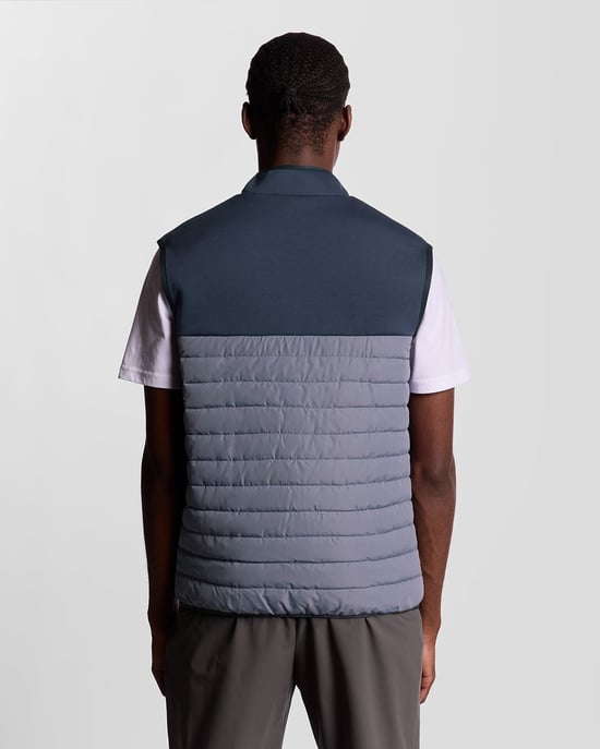 Lyle & Scott Sports Hybrid-Fleeceweste - Blau - Image 4